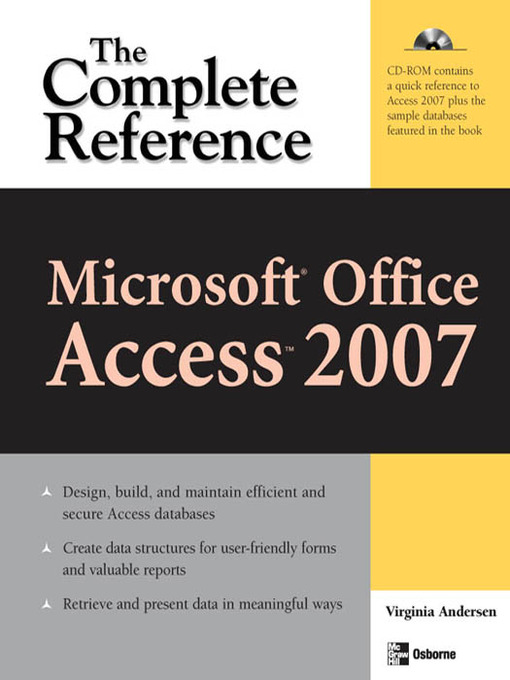 Title details for Microsoft Office Access 2007 by Virginia Andersen - Available